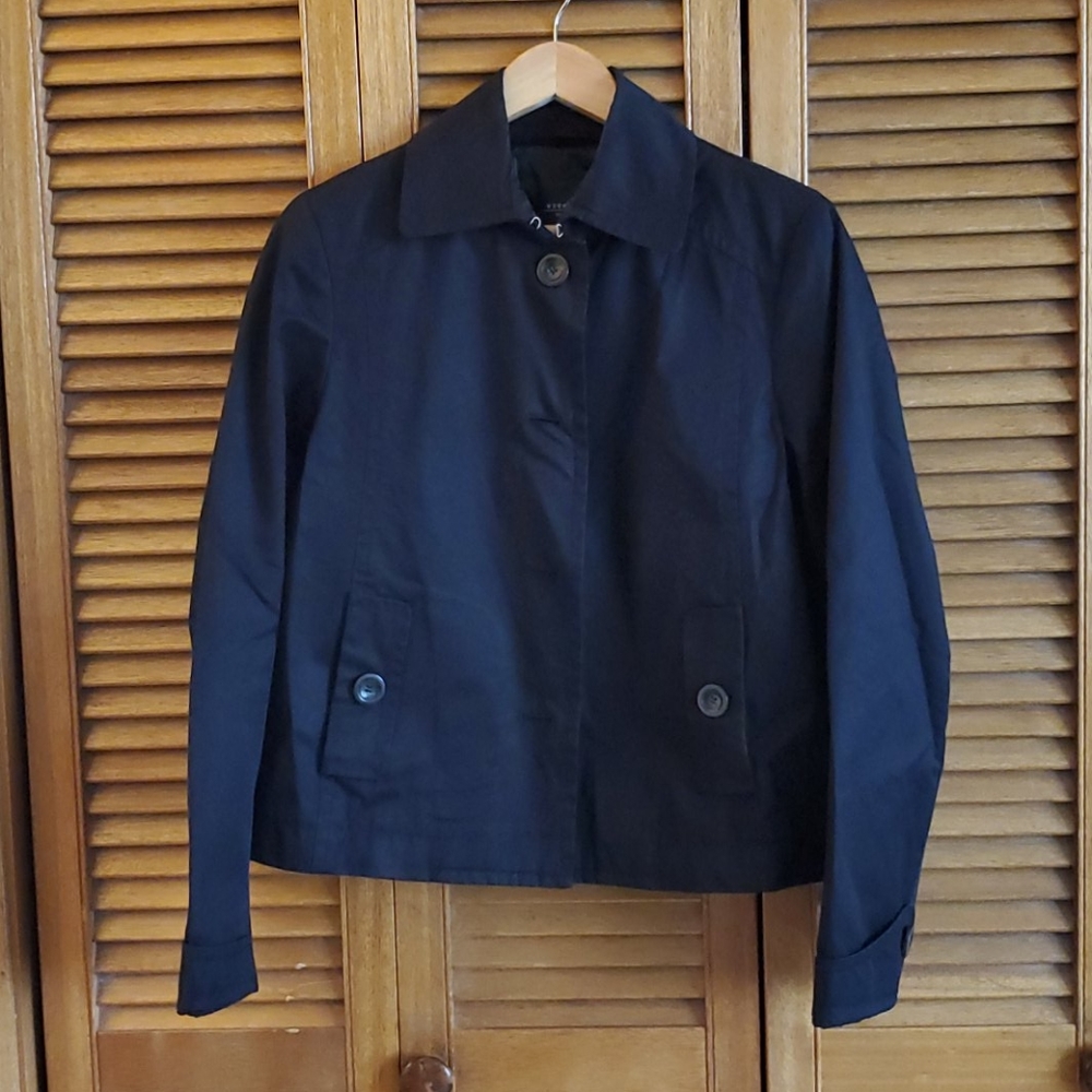 Maxmara Weekend, black cotton twill swing jacket